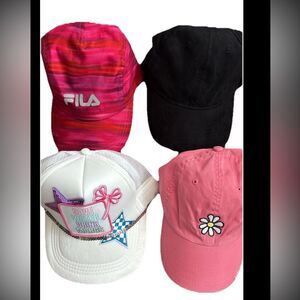 TRUCKER HAT SAVE WATER DRINK MARGS FILA LIFE IS GOOD CAPS WOMEN’S HATS